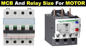 How to Select Proper MCB and Overload Relay Size | Motor Protection @ElectricalTechnician