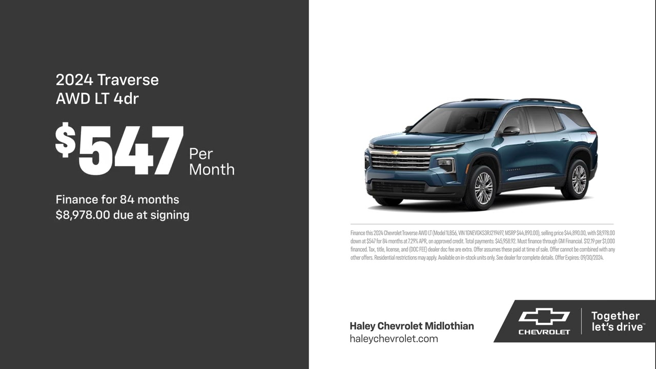 Chevrolet Traverse 10/01/2024 4377005