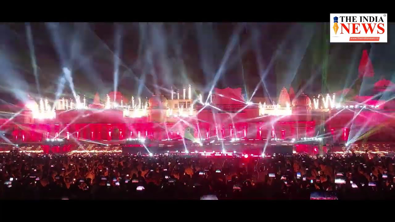 laser show In deepotsav Ayodhya 2024