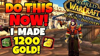 Do This NOW - I Made 1200 Gold in 5 Hours - Season of Discovery Goldmaking