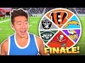 The FINALE GAME was INTENSE..Spin the Wheel Of NFL Teams! Madden 22