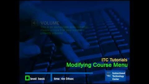 Modifying Course Menu