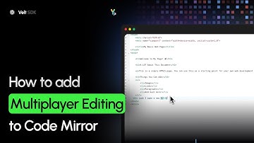 How To Add Multiplayer Editing To Code Mirror With Yjs + Velt SDK