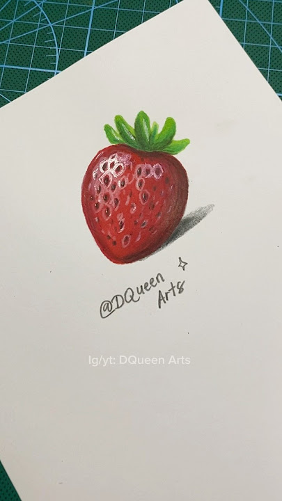 How to draw a REALISTIC strawberry 🍓Who likes strawberries? #art #drawing #drawingtutorial #howto...