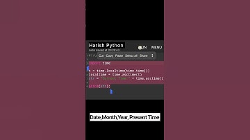 Find Current Time,Date, Month,Year || Python Program 💻