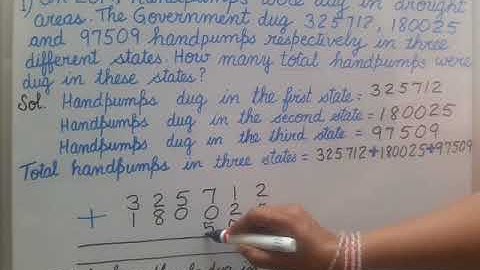 Word problem on addition ( Large numbers)