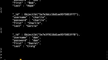 Removing user data from Mongo DB with Mongo remove cs4550 sp20 12207