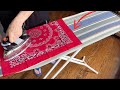 She irons a red bandana for this BRILLIANT porch idea!