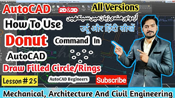 The donut command - autocad | Autocad donut command | Rings /Filled Circle |