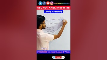 Important Question for SSC GD 2022 | Find Logic & Solve It ✍️ | Coding Decoding | By Gaurav Kumar