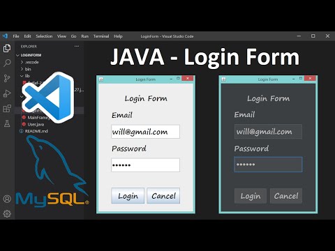 JAVA - Create Login Form Using MySQL and Visual Studio Code (With Source Code)