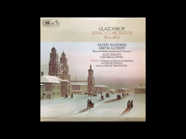 Glazounov - Concerto pour piano:1er mvt : S.von Eckardstein / Orch Nat belgique / W.Weller