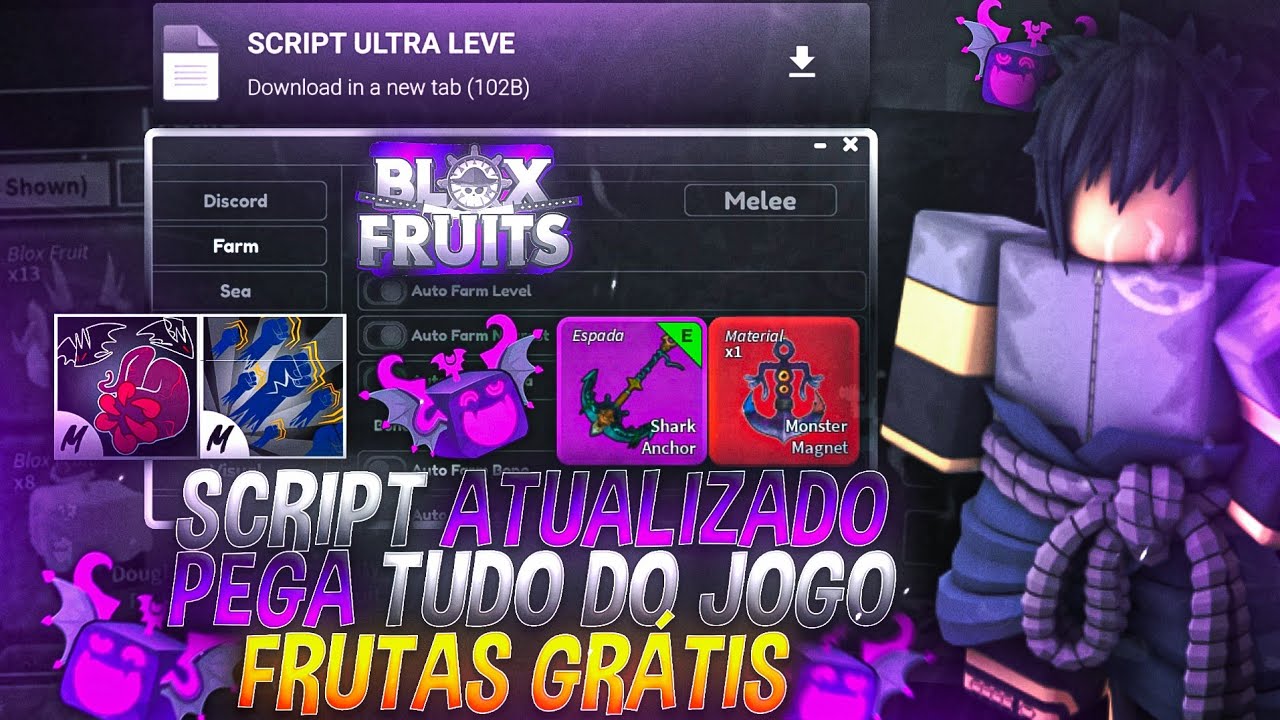 UPDATE 20!! 🔥SCRIPT BLOX FRUITS🍎 ATUALIZADO PARA CELULAR E PC!! PEGA  LEVEL MAX E FRUTA DO MAMUTE🐘 