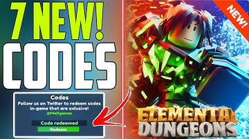 ⚠️NEW CODES⚠️ELEMENTAL DUNGEONS ROBLOX CODES 2023 - ELEMENTAL DUNGEONS CODES