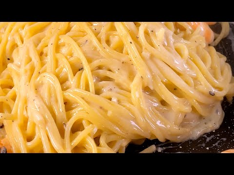 Pasta Alfredo con camarones - Cocina Casera y Facil