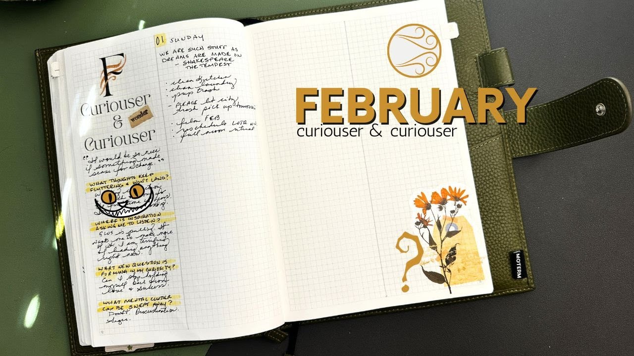 February 2026 Curiouser & Curiouser   Sterling Ink Common Planner