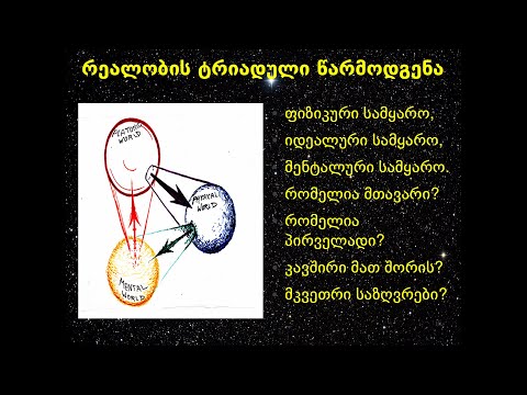 1. ცოდნის საწყისები: მენტალური, მათემატიკური და ფიზიკური;  რეალობის სამი ასპექტი და სამი საიდუმლო