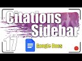 Citations Sidebar |  Google Docs Tutorial 17