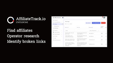 How to use Affiliate Track by StatsDrone