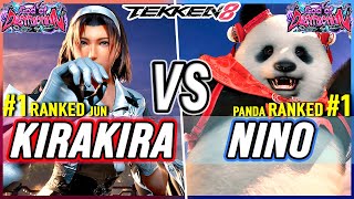 T8 🔥 KiraKira (#1 Ranked Jun) vs Nino (#1 Ranked Panda) 🔥 Tekken 8 High Level Gameplay