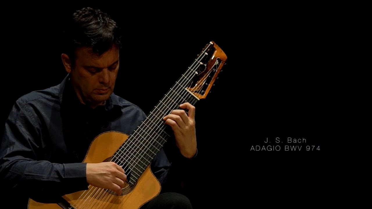 Bach - Adagio BWV 974 - 11 string guitar - YouTube
