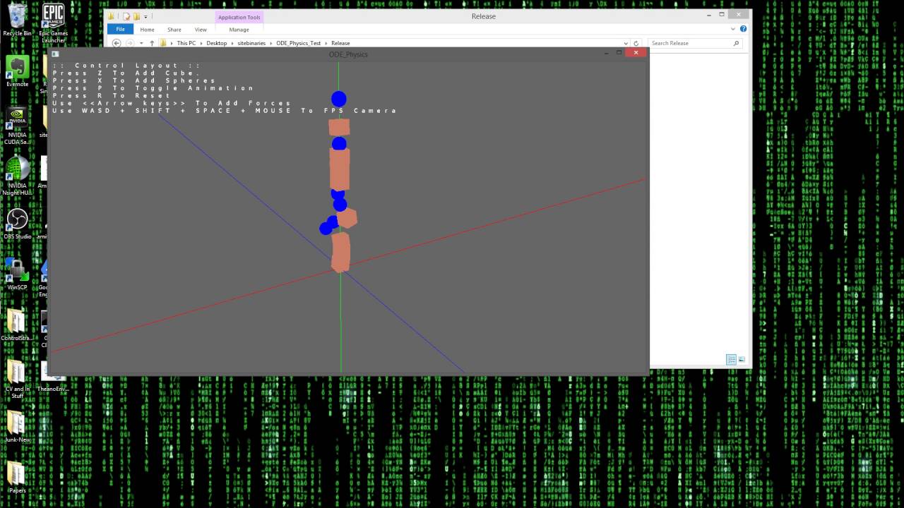 Simple Physics Demo Using Open Dynamic Engine (ODE) YouTube