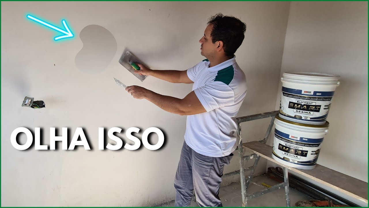 OLHA O QUE A SMART RESINA CAUSOU NA PAREDE COM GESSO LISO - YouTube