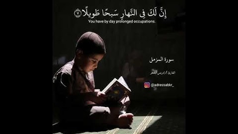 قرآن كريم بصوت ادريس ابكر ❤ سورة المزمل/حالات واتس اب دينية رووعة