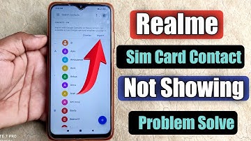 Realme SIM Card Contact Not Showing Solution 2022 | New Realme Mobile Solution