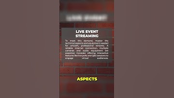 Mastering the Art of Live Event Streaming - Essential Equipment and Technical Tips