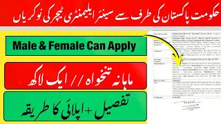 FPSC Senior Elementary Teacher Jobs 2026 🔥 | Federal Government Teaching Vacancies Announced