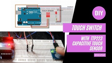 Touch switch with TTP223 capacitive touch sensor.