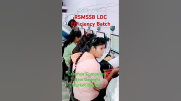 RSMSSB LDC Word and Excel Efficiency Batch
