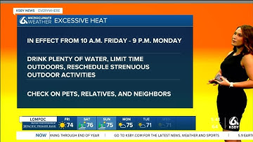 Excessive Heat Warning will be in effect Friday morning through Monday night across the interiors