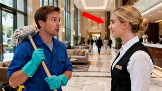 Millionaire Disguises Himself as a Janitor—Then the Poor Receptionist Leaves Him Speechless...
