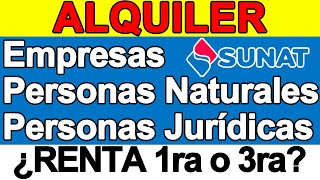 Puede una empresa alquilar un predio como rentas de 1ra categoría puede una persona jurídica rentar