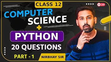 Python MCQs Questions | Part-1 | CBSE Class 12th Computer Science