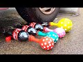 Aplastando Cosas Crujientes Y Suaves Coca Cola Con Globos VS Rueda De Coche