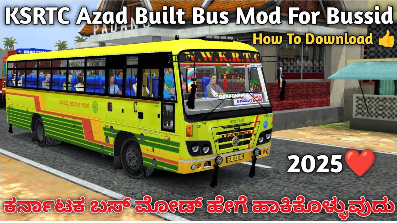 😍KSRTC Azad Built Bus Mod For Bus Simulator Indonesia Bus Mod For ...