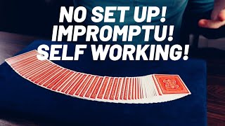 IMPOSSIBLE No Set Up Card Trick - From My Book! (Tutorial)
