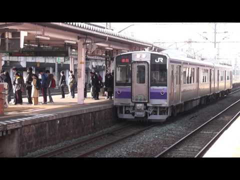 JR北上駅　東北本線 盛岡行き発車【701系】　2017.04.24（AM7：28）