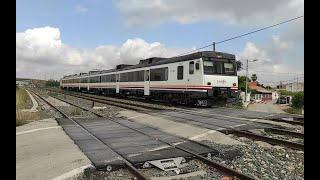 Railway - Trenes en Murcia #27# - Nonduermas - Paso a nivel Carril del Chispeao. 3-6-21