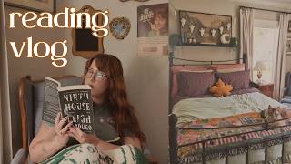 ninth house *reading vlog* + decorating for fall 📖🖤🍁