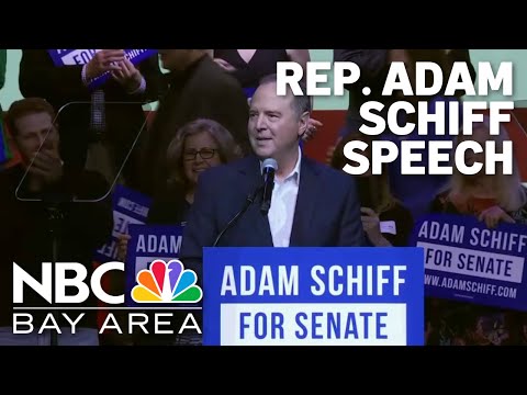 Watch: Rep. Adam Schiff speaks after advancing to California Senate general election