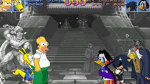 Mugen Homer & Rocko Vs Count Duckula & Sonic exe