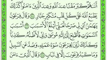 تكرار الوجه الخامس من سورة غافر كل آية ٣مرات للشيخ فارس