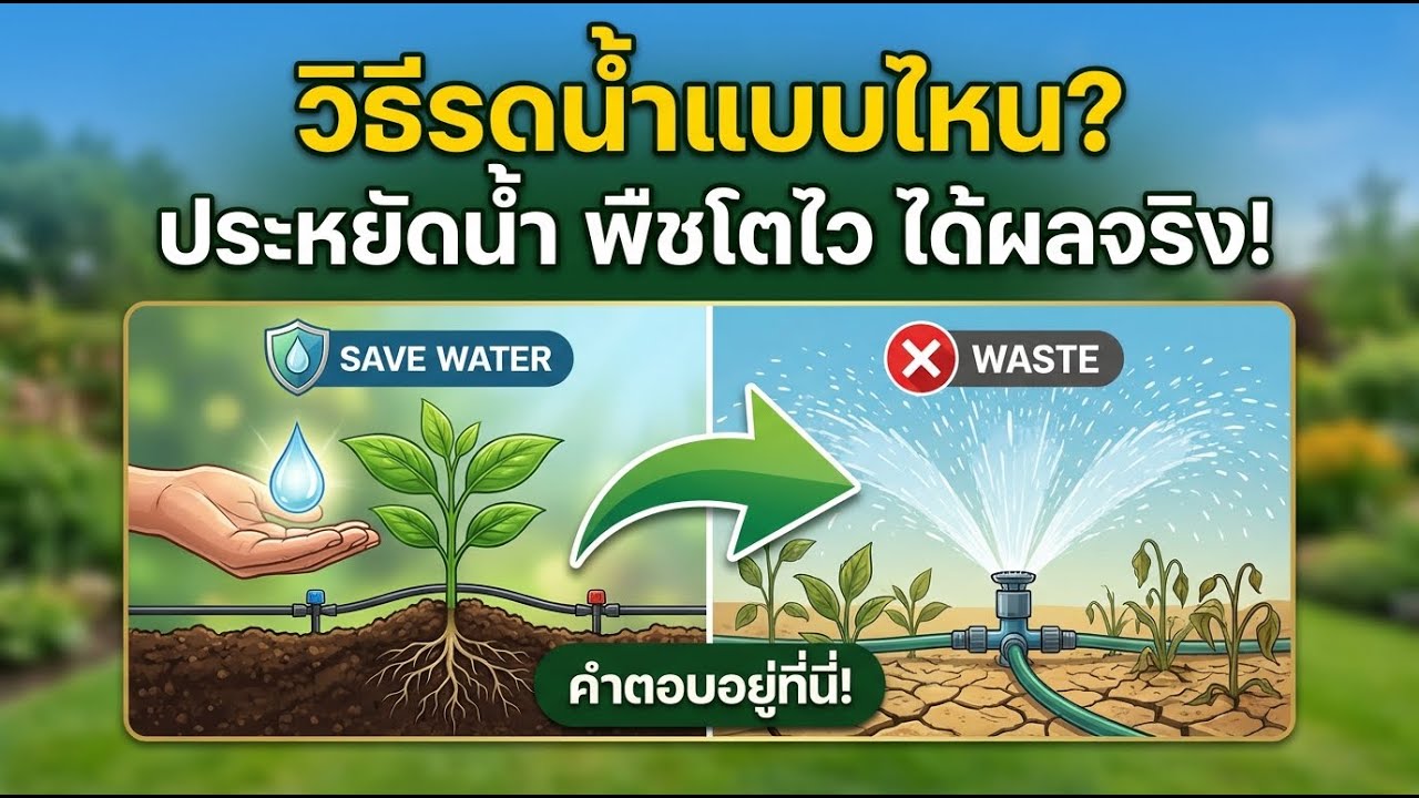 รดน้ำต้นไม้แบบประหยัดน้ำแต่โตไว: วิธีที่คนปลูกไม่ควรพลาด