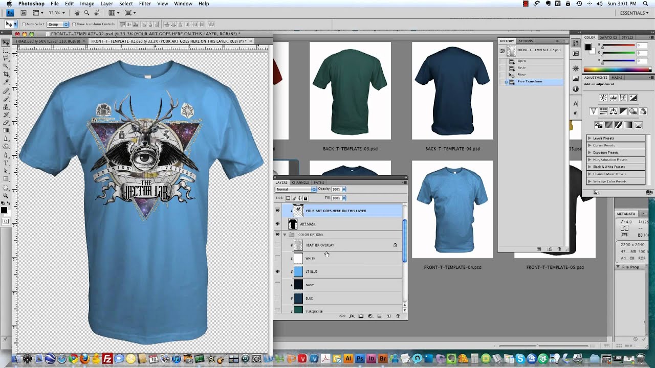 Download How To Use T-Shirt Mockup Templates from TheVectorLab ...