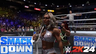 WWE 2K24 Smackdown - Tiffany Stratton Steals Bayley's Championship