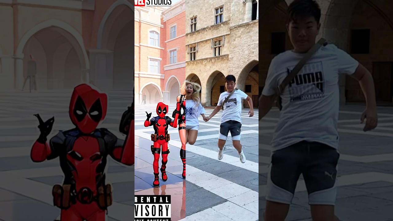 Deadpool in a jump 🤪🤣 LeoNata family 